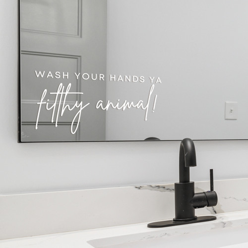 Funny mirror sticker wash - mirror,