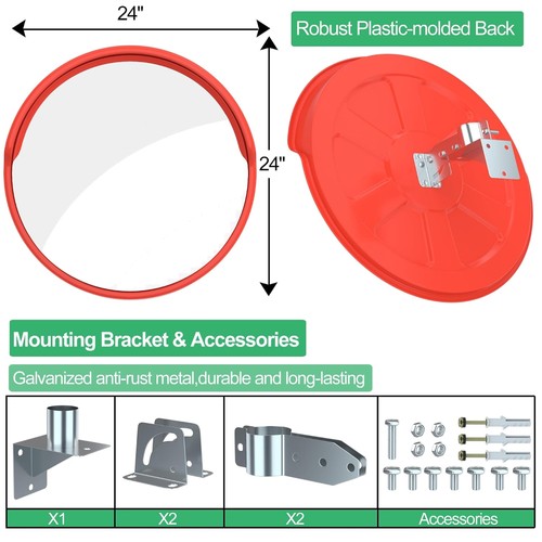 Convex traffic mirror - 24",