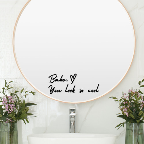 Mirror decal sticker - babe, you