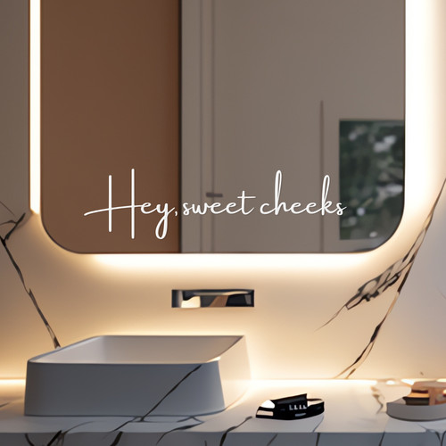 Funny mirror sticker - sticker, hey