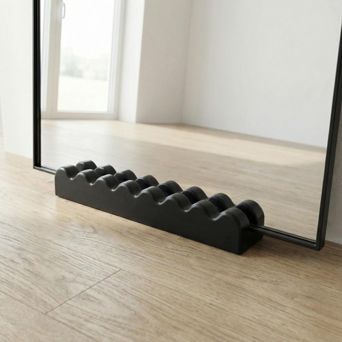Solid wood floor mirror stand - wood,