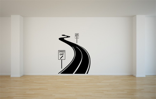 Road street vinyl decal room - vinyl,